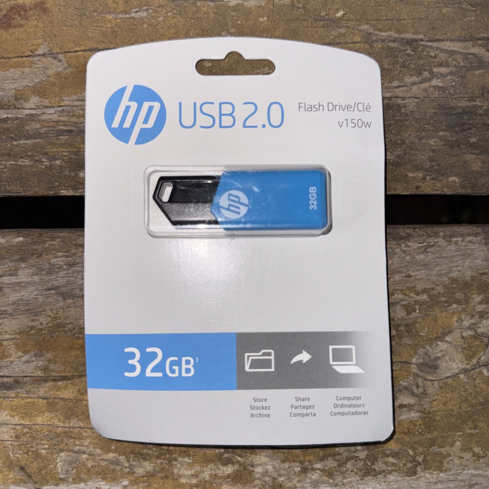 HP USB 2.0 Flash Drive 32GB v150w Blue