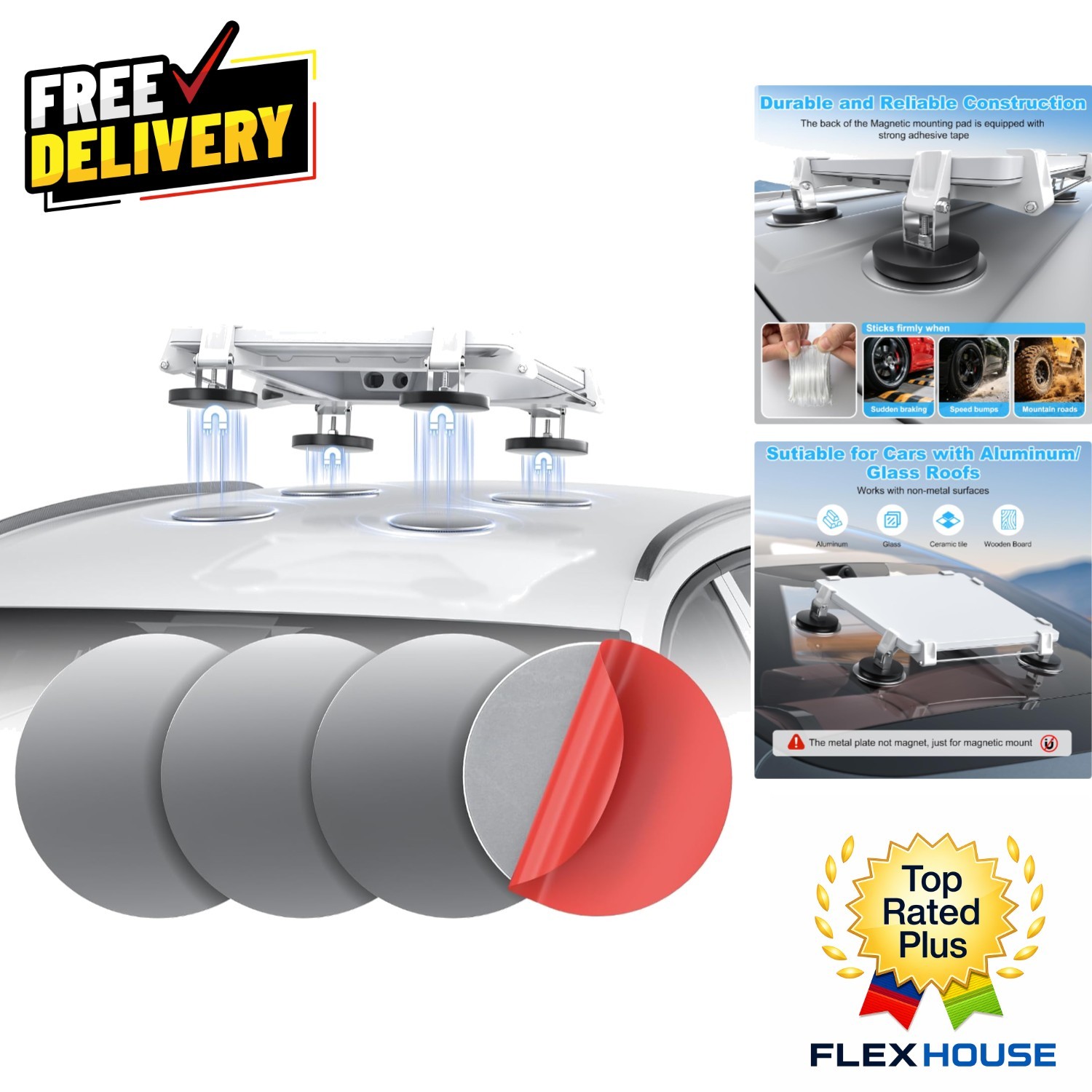 Durable Starlink Mini/Gen 3 Magnetic Mount Pads - Weather Resistant & Secure