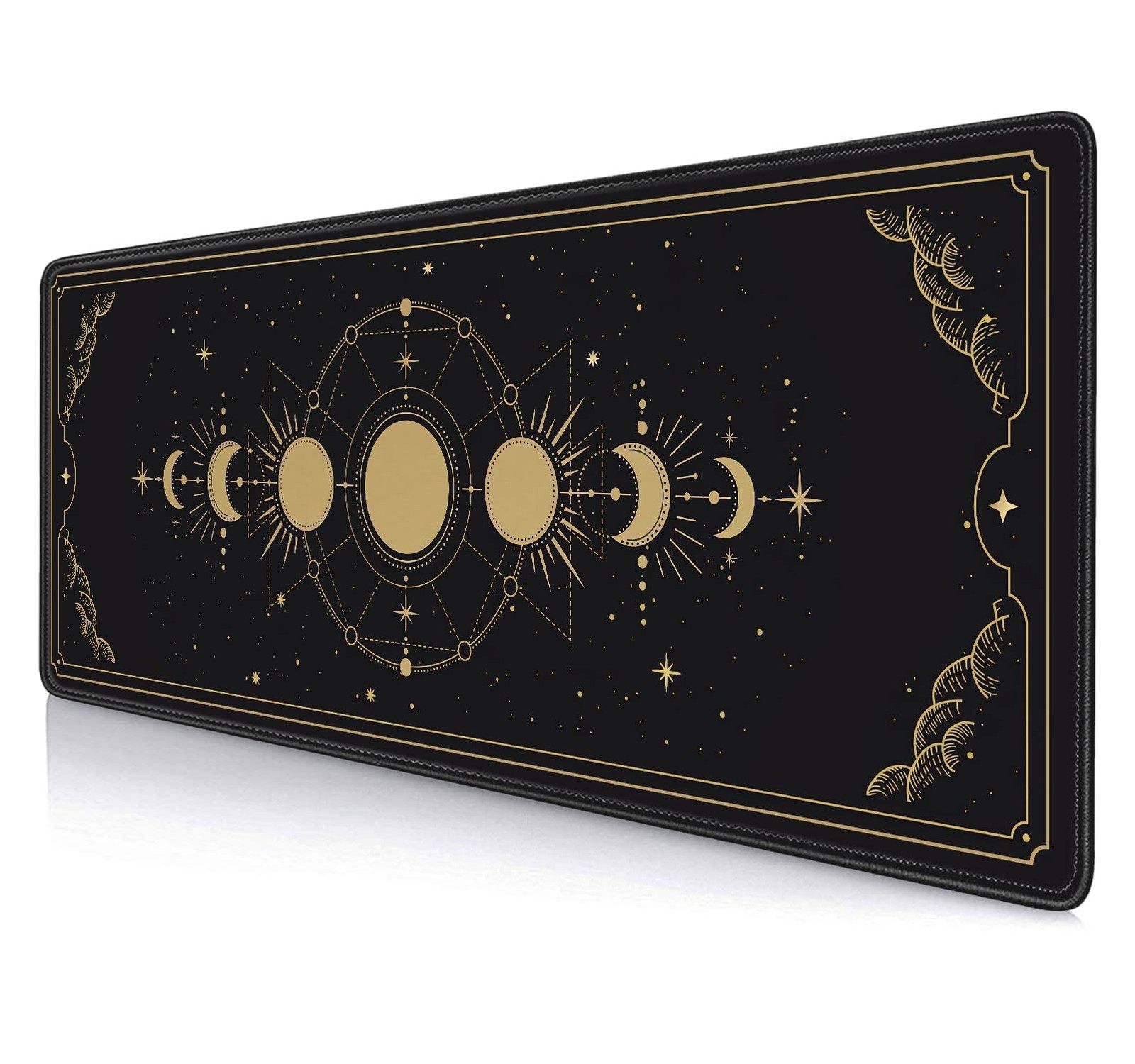 HUOCAIREN Moon Phases Large Mouse Pad, Celestial Moon Cycle Lunar Chart In