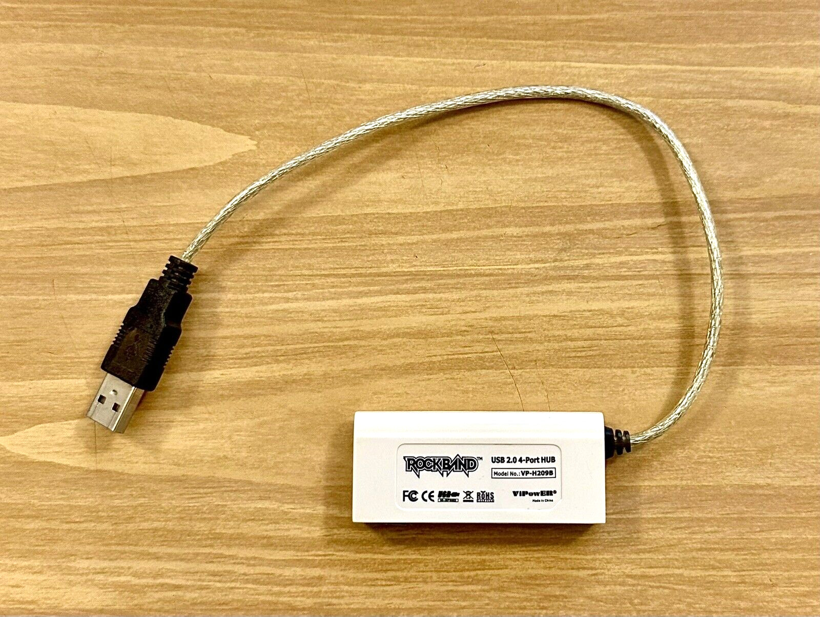 Rockband ~ USB 2.0 4-Port HUB ~ VIPowER ~ White ~ VP-H209B ~ 2010s ~ L⚪⚪K