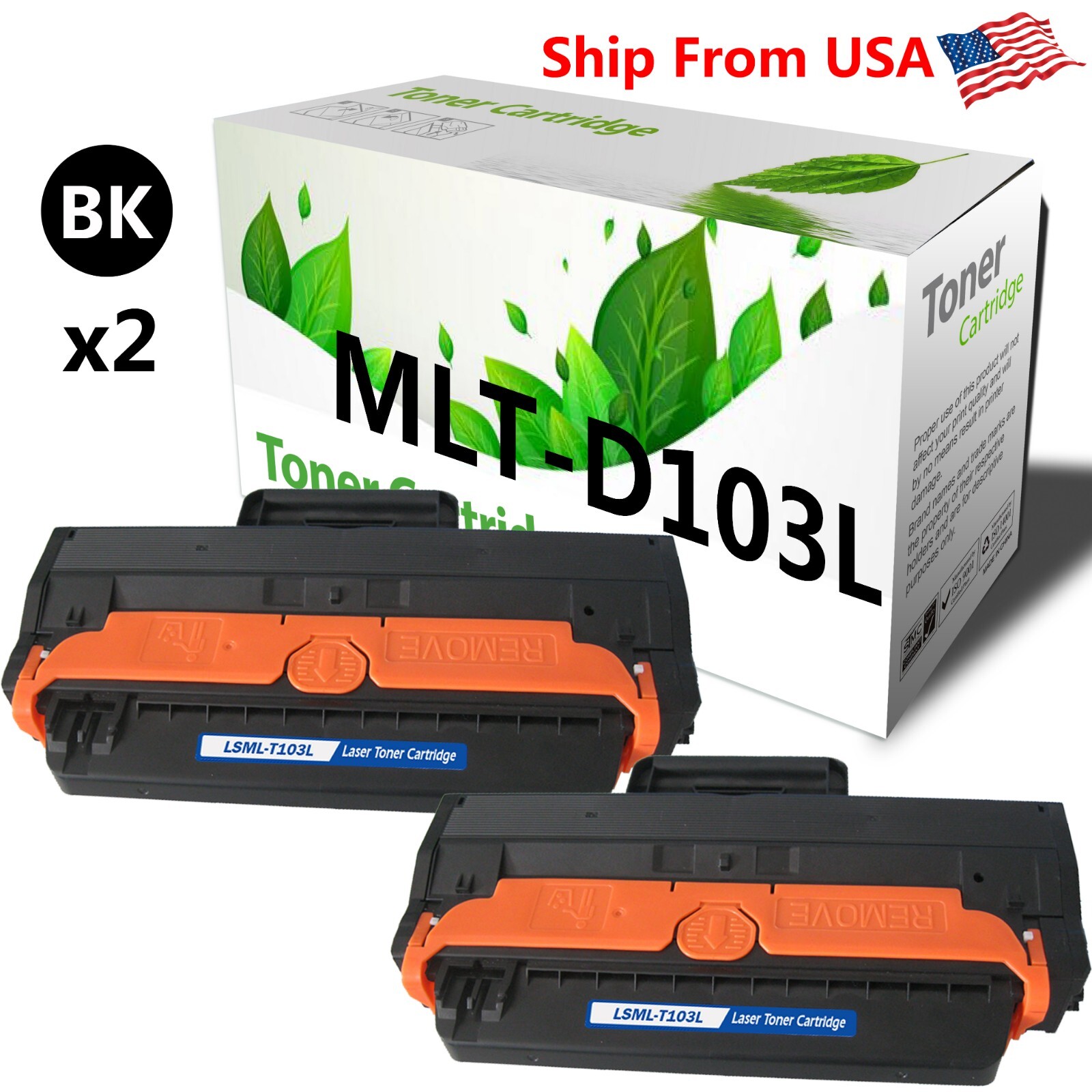 2PacK MLT-D103L D103L Toner Cartridge Work With ML-2955ND ML-2950ND Printer
