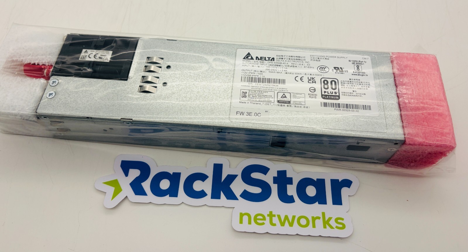Arista PWR-511-AC-RED 500-Watts 1RU AC Delta DPS-500AB-40A Power Supply