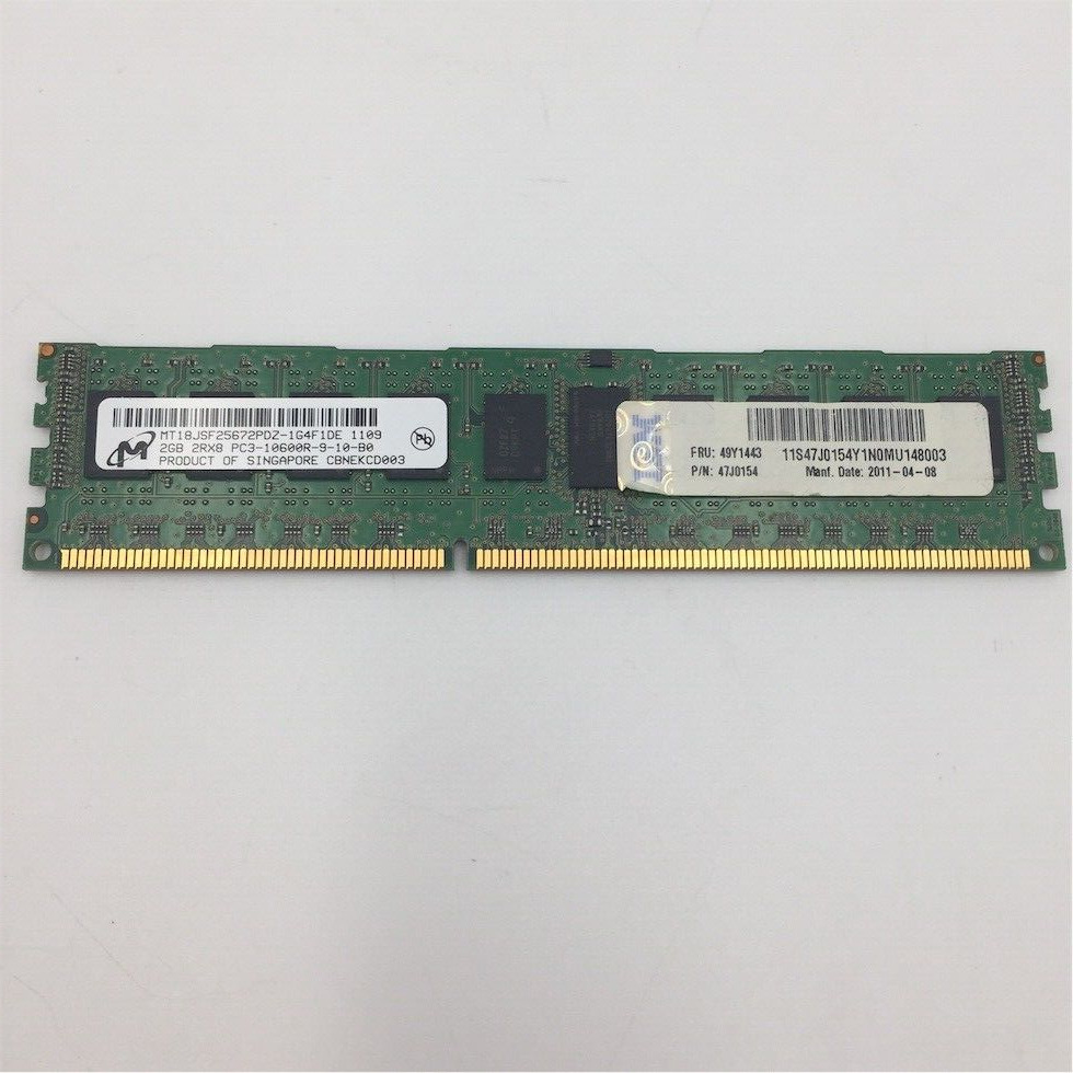 IBM 2GB (1x2GB) 2RX8 PC3-10600R DDR3-1333MHZ RDIMM 49Y1443