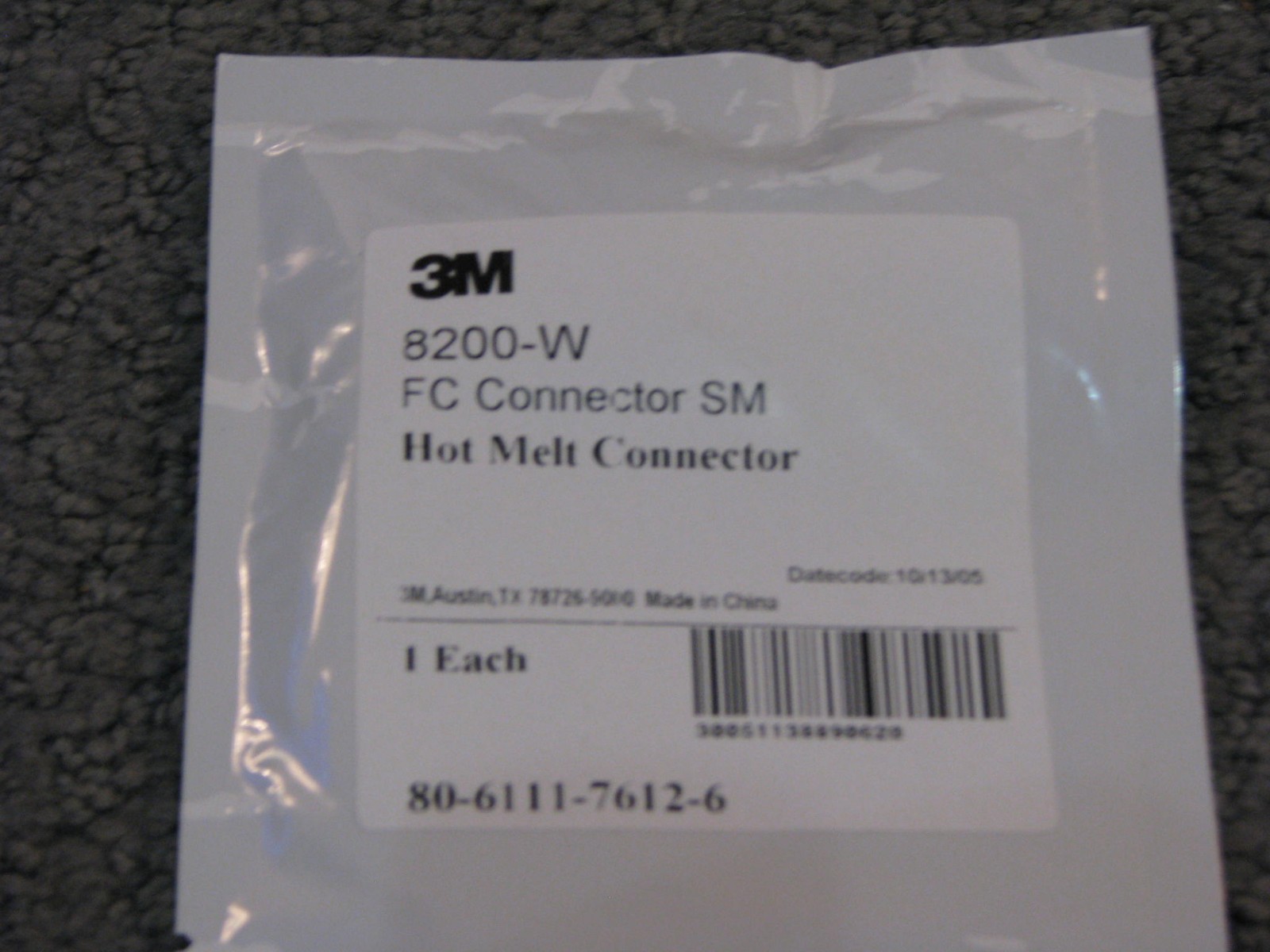 3M 8200-W FC Connector SM Hot Melt Fiber Optic Splice End New NOS  1 piece each