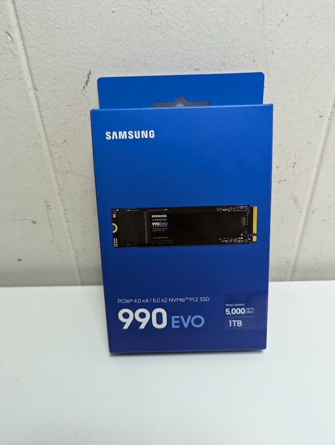Samsung - 990 EVO SSD 1TB Internal SSD PCIe Gen 4x4 | Gen 5x2 M.2 2280 - NEW