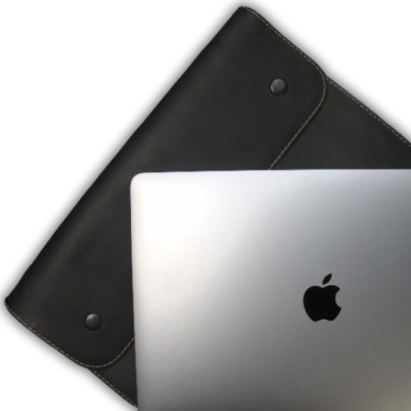Genuine Handmade Full Grain Pure Leather MacBook Cover/Case Slim , 13 x 9.25inch
