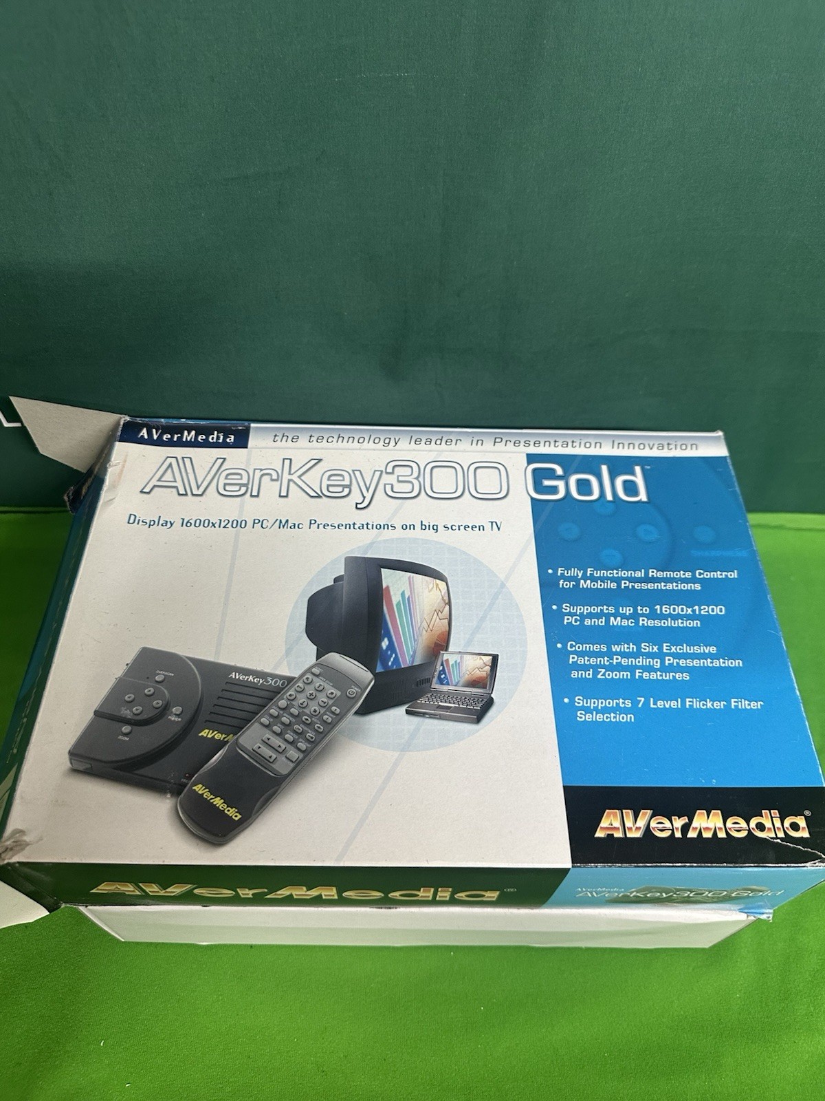 AVerMedia AVerKey300 PC/Mac to TV Scan Converter Video Adapter w/ Remote