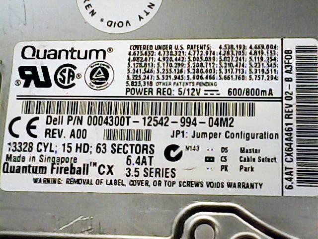 Quantum 6.4AT CX64A461 02-B A3F0B 04300T-12542-994-04M2