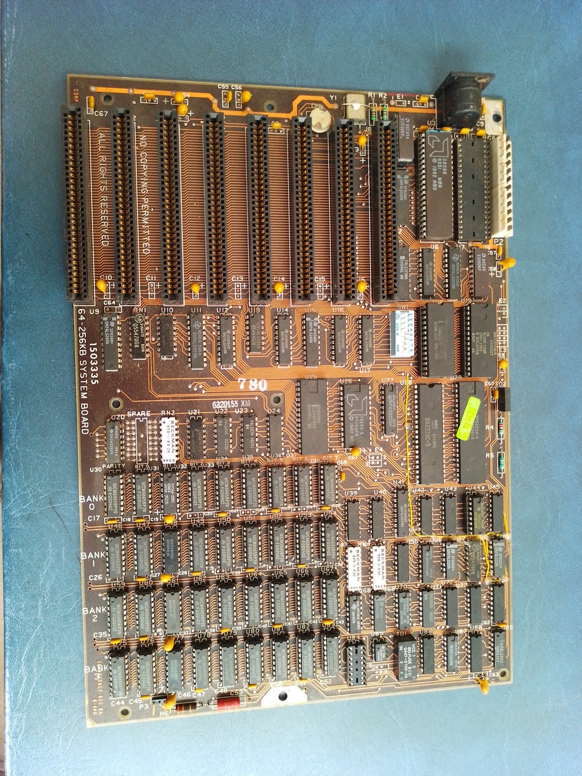 IBM Motherboard AMD 8088 CPU RAM 256Kb Model Fully Populated. 1503335.