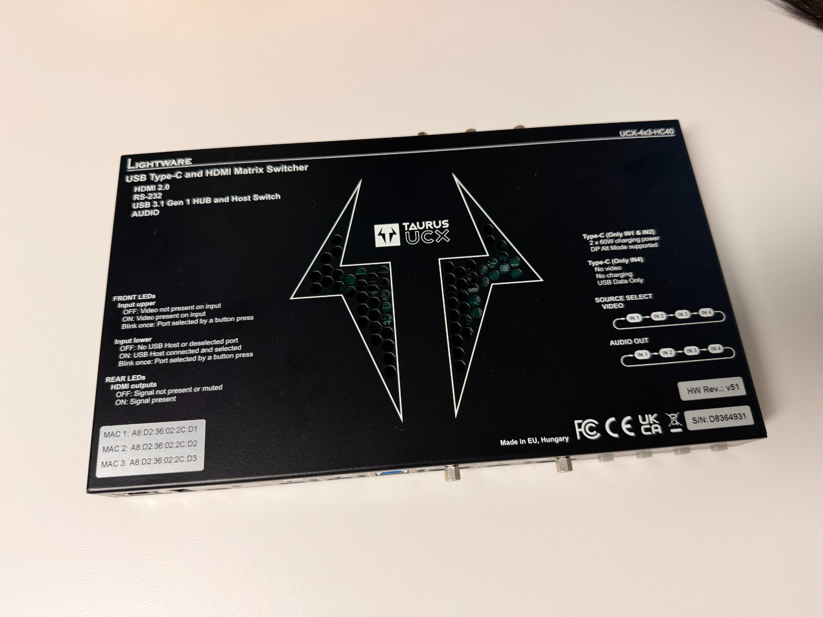 Lightware UCX-4x3-HC40