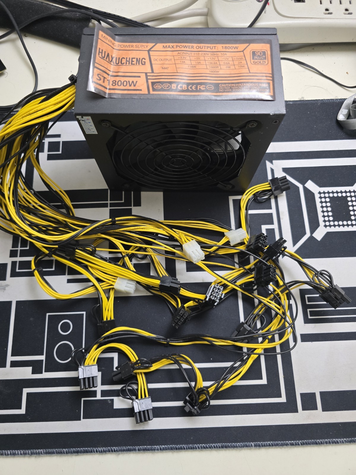 HUAXUCHENG ST 1800 W 90 Plus Gold Mining Power Supply 1800w *read*