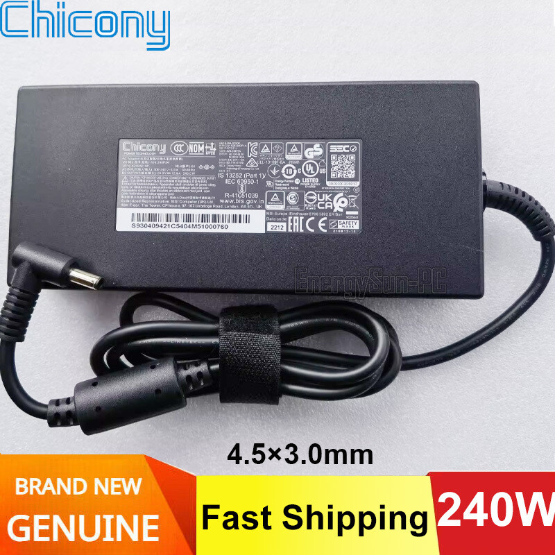 Original Chicony A20-240P2A A240A012P 4.5×3.0mm Laptop Power Supply Charger