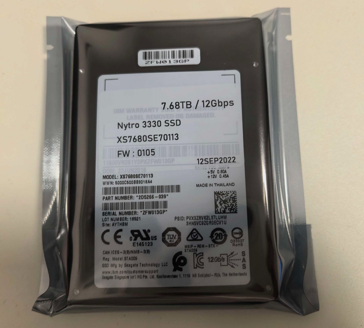 Seagate Nytro 3330 XS7680SE70113 2.5" 7.68TB SAS 12G SSD Fit DELL HPE Server