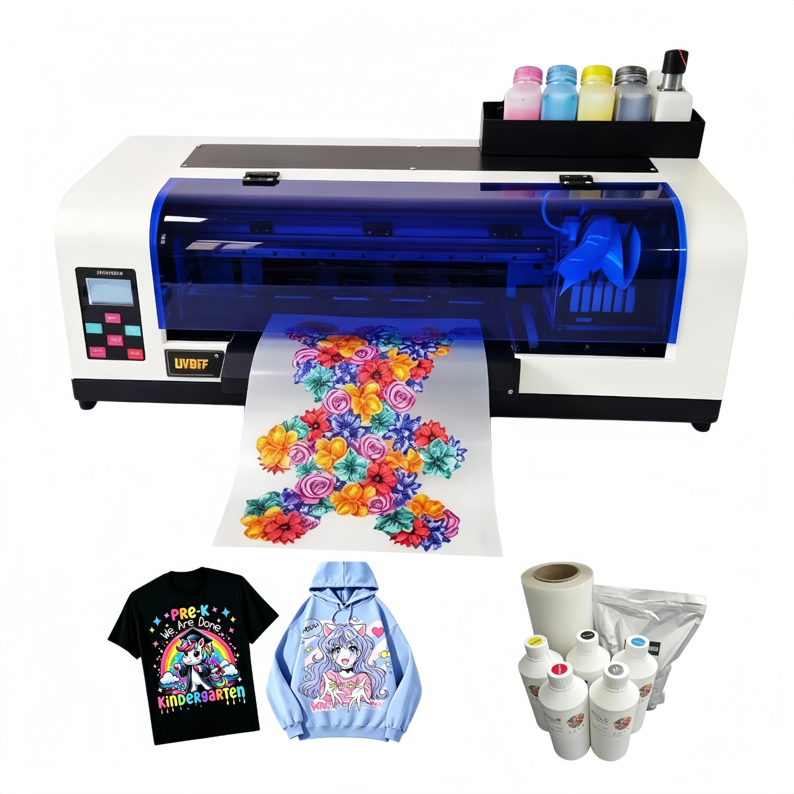 For T shirt sportswear  garments New A3+ XP600 Single Head DTF Printer