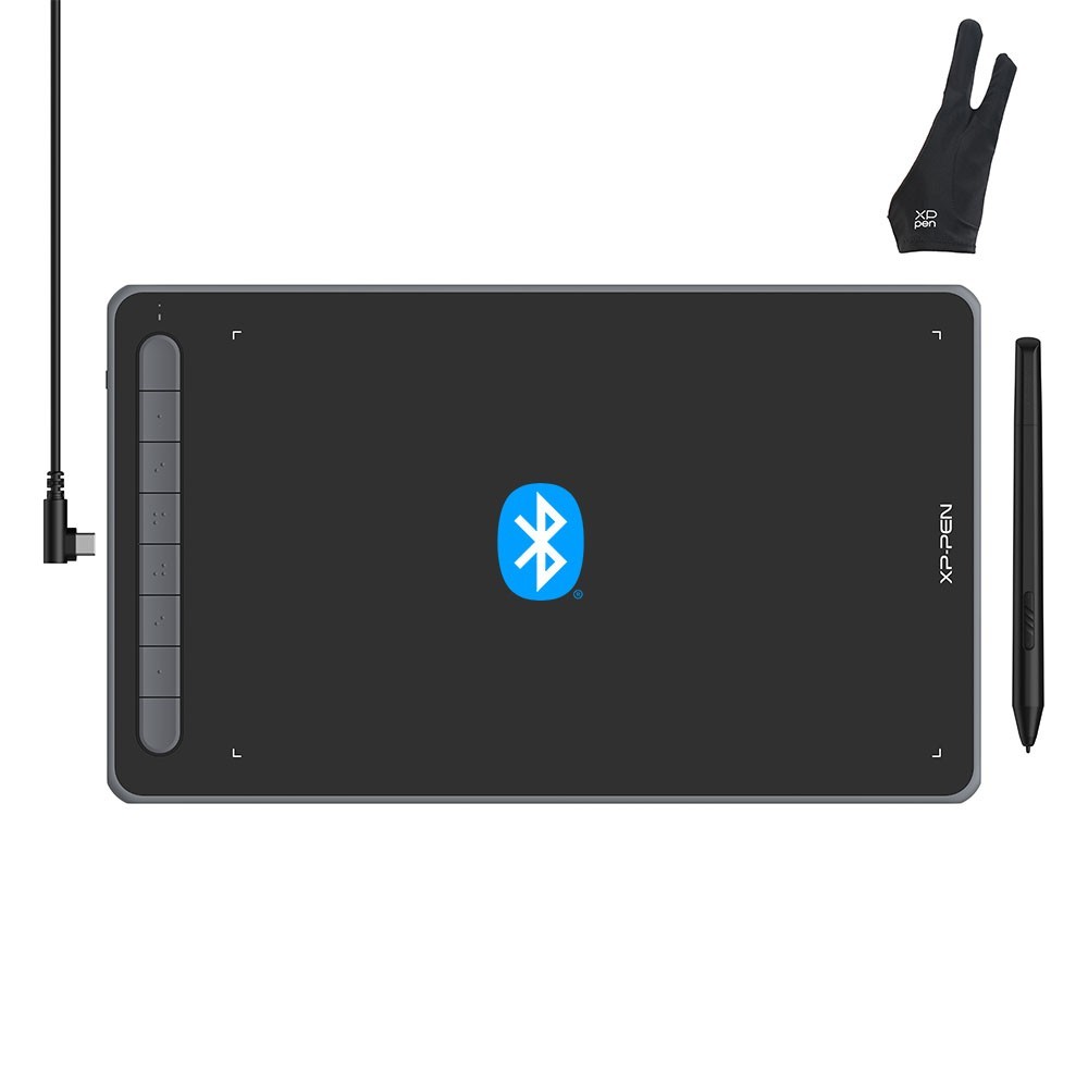XPPen Deco LW 10" × 6"  Wireless Graphics Drawing Tablet 8192 Stylus with Glove