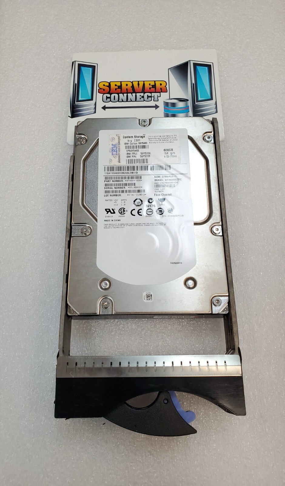  59Y5460 / 59Y5336 IBM 600GB 15K 4GBPS FC ENHANCED 3.5" DISK DRIVE 59Y5322