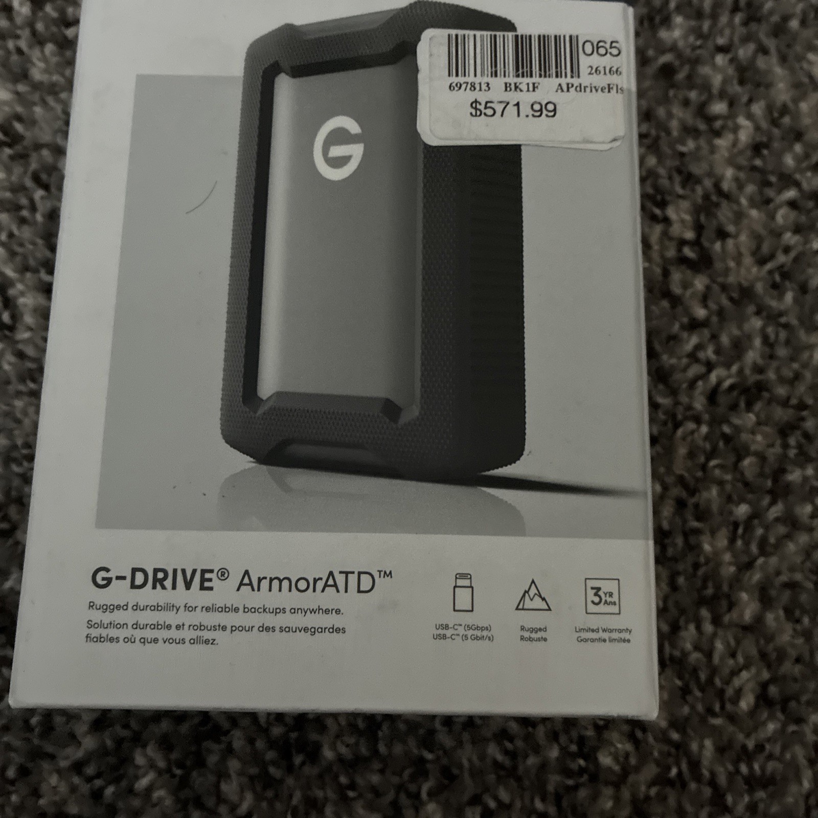 SanDisk Professional 6TB G-DRIVE ArmorATD USB-C 3.2 Gen 1 External Hard Drive
