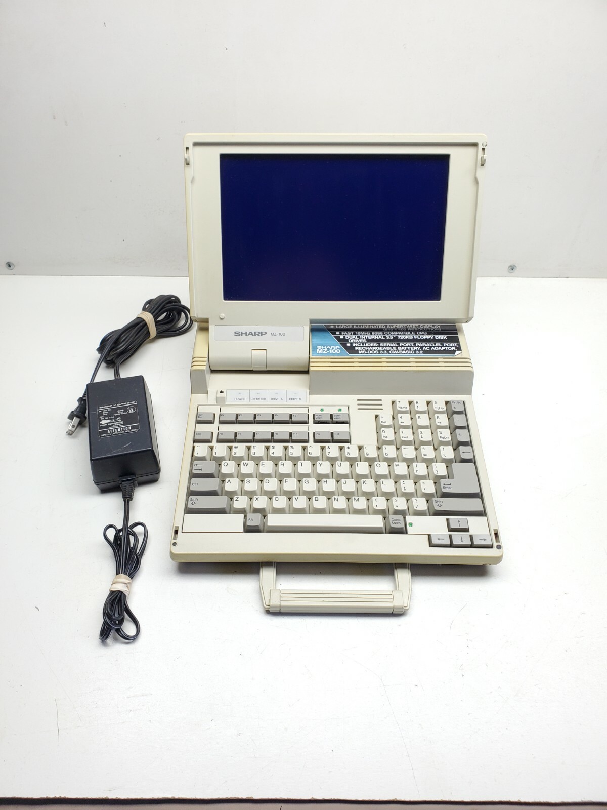 Sharp MZ-100 Luggable PC Power Tested 