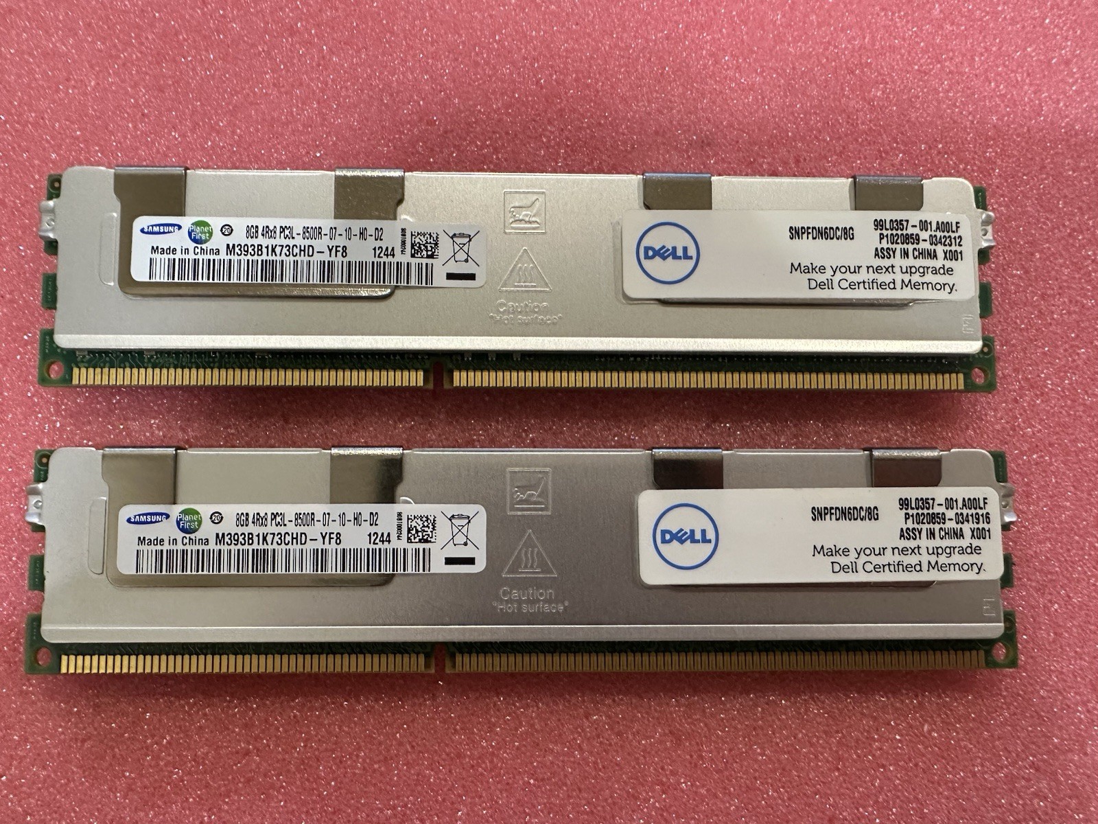 16GB (2x8GB) DDR3 PC3-8500R ECC REG 4Rx8 Server RAM Samsung 1066MHz