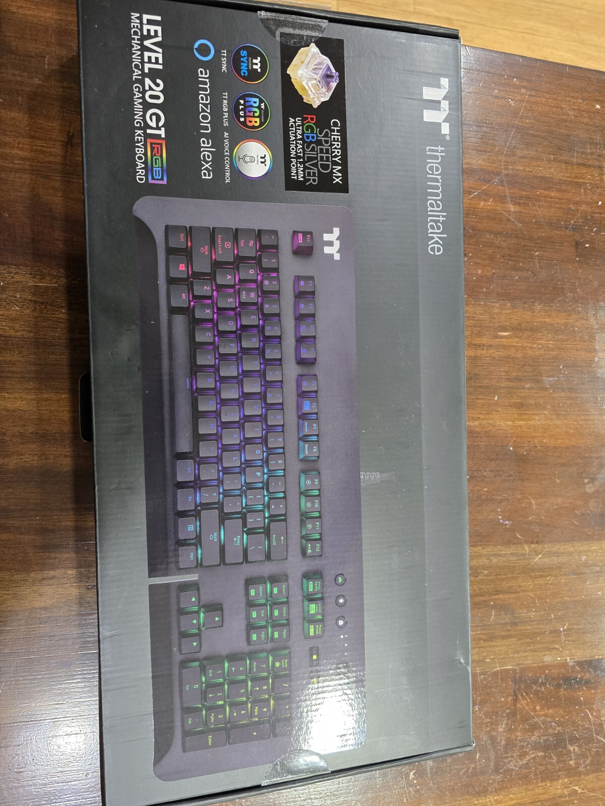 Thermaltake GKB-LVG-SSBRUS-01 Level 20 GT RGB Cherry MX Silver Gaming Keyboard