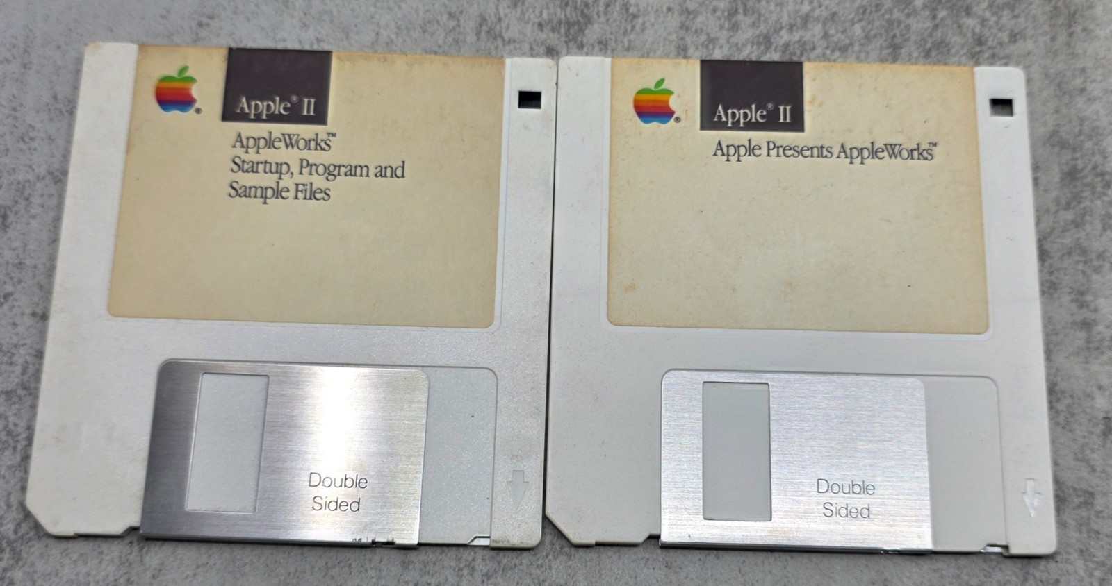 Apple II AppleWorks Startup Program Sample Files & & Apple Presents Floppy Disk