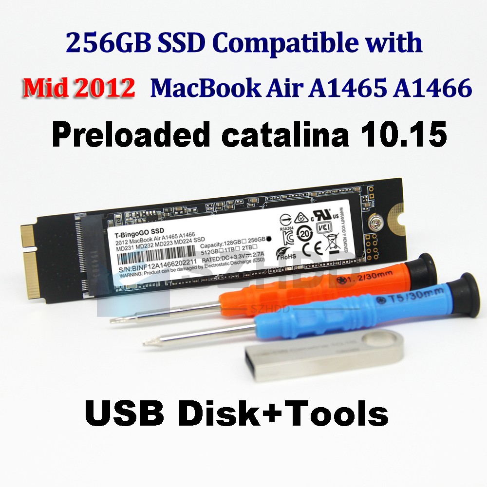 256GB 17+7pin SSD For MacBook Air 11" A1465 13” A1466 Mid 2012 EMC2558 EMC2559