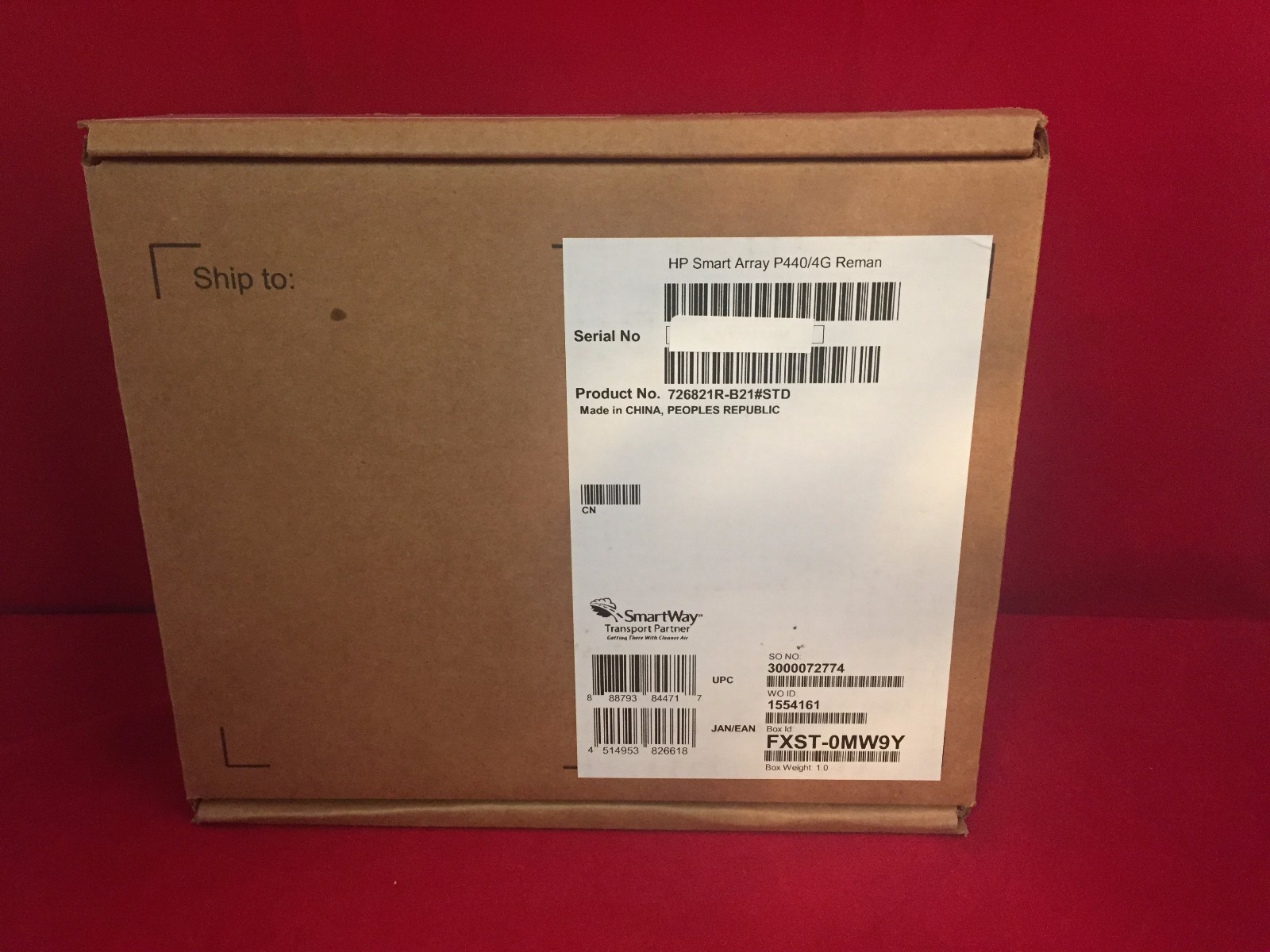 726821-B21 749797-001 HPE Smart Array P440/4GB FBWC 12Gb SAS Controller HP RENEW