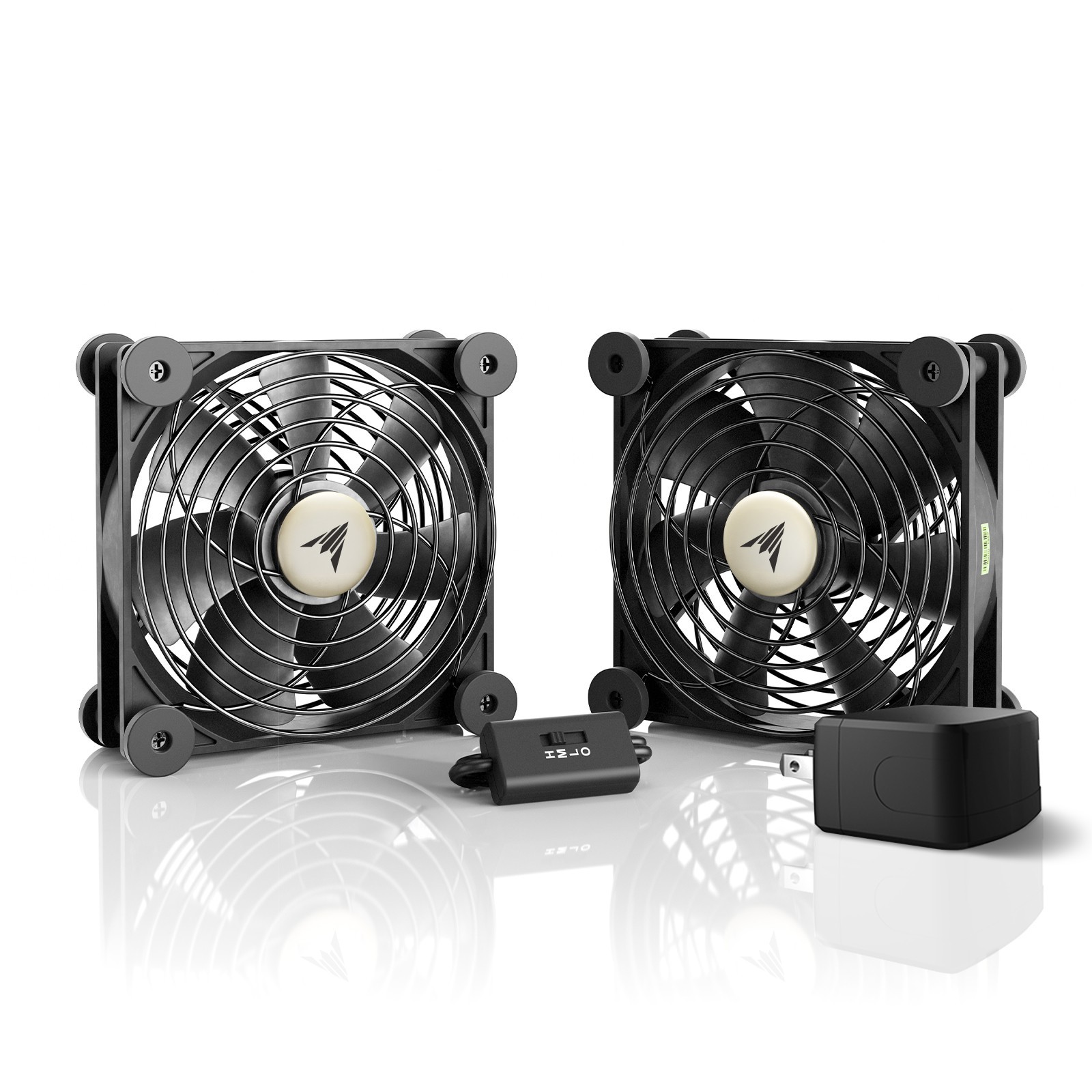MULTIFAN S7-P, Quiet Dual 120mm AC-Powered Cooling Fan for Receiver DVR Cabinets