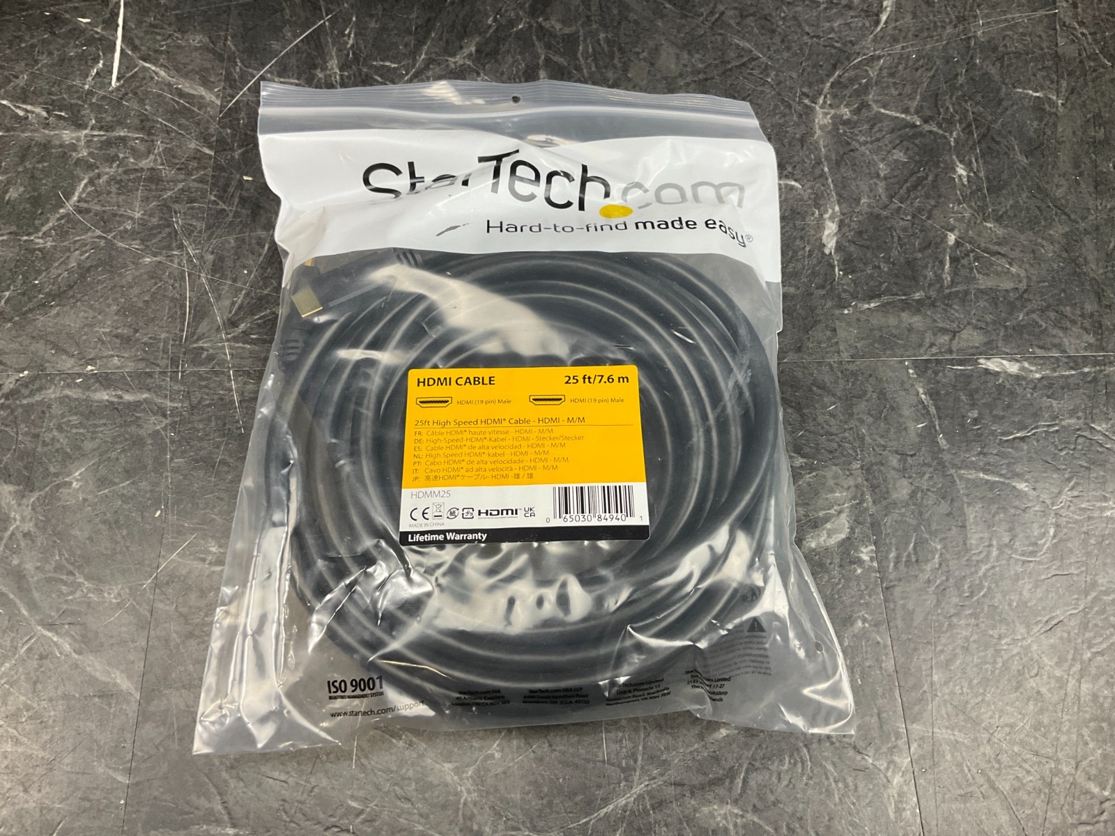 StarTech High Speed HDMI Cable 25 feet HDMM25 ✅ ❤️️ ✅ ❤️ BRAND NEW