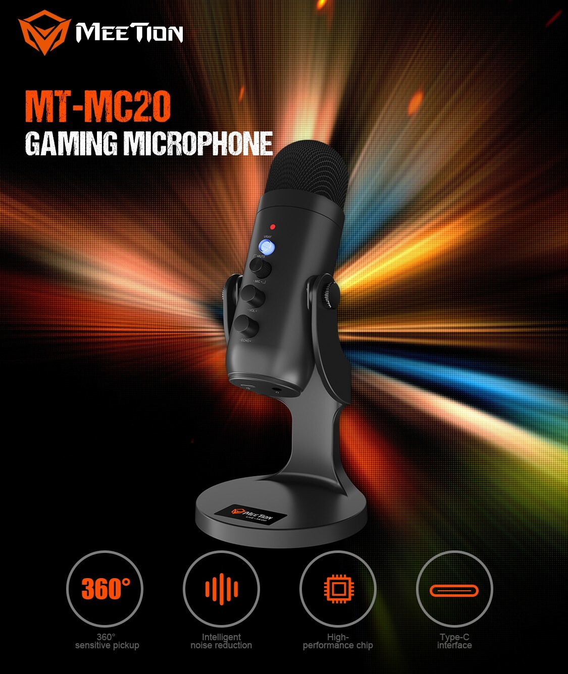 Gurren Buggie MeeTion MC20 - Professional Conference Game Microphone
