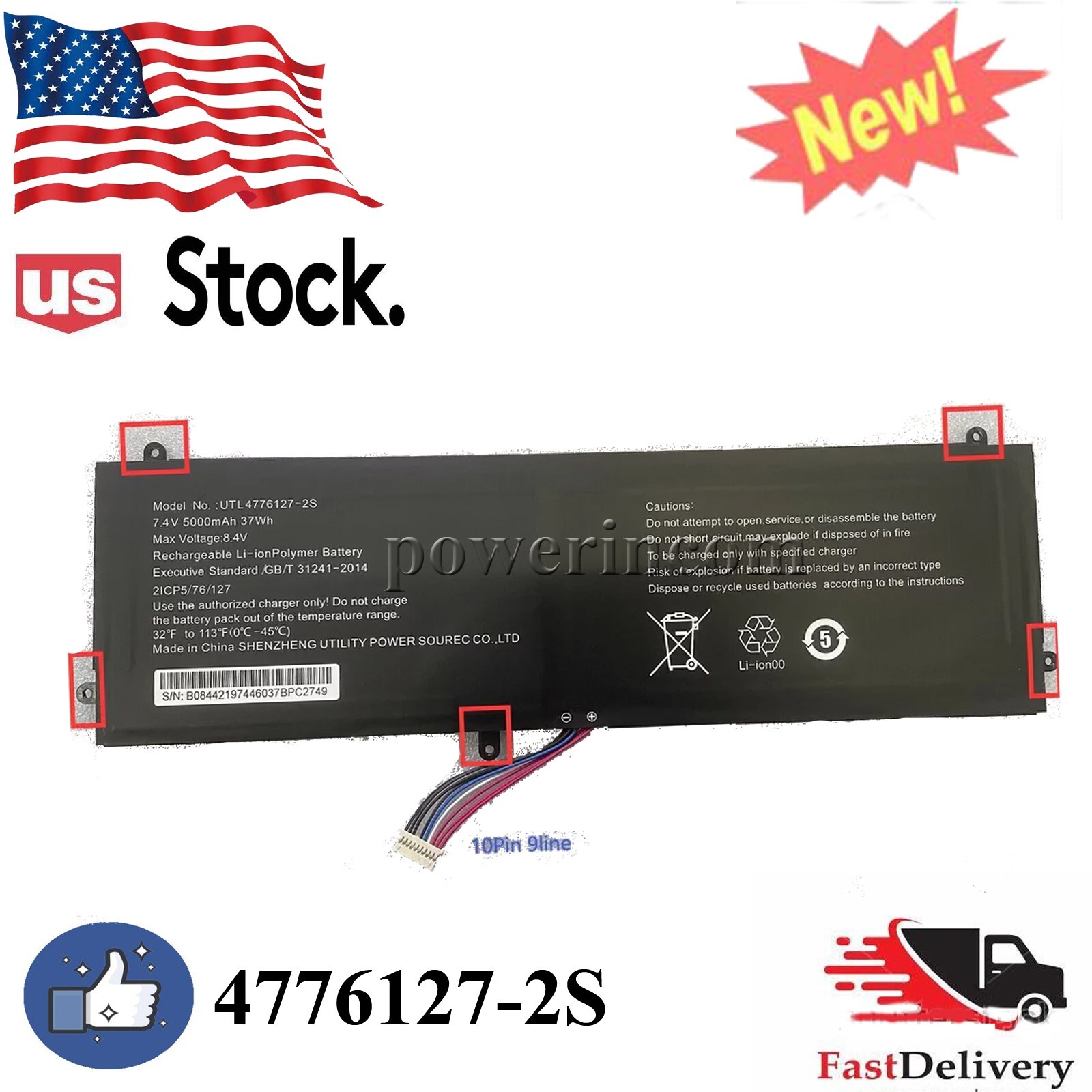 10pin 9line NV-4774126-2s UTL4776127-2S Battery For Smartbook 141 PC208PC209