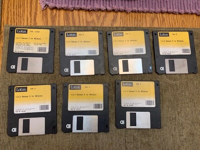 RARE Lotus 1-2-3 Software Floppies v5 For Windows New