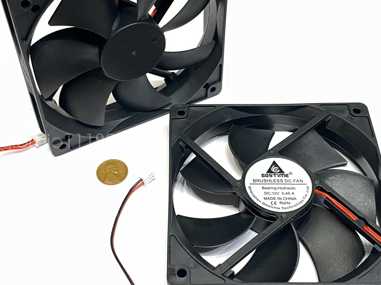 2x GDSTIME Computer Case fan Large 12V 2Pin 120mm 25mm gda blower 1225 12025