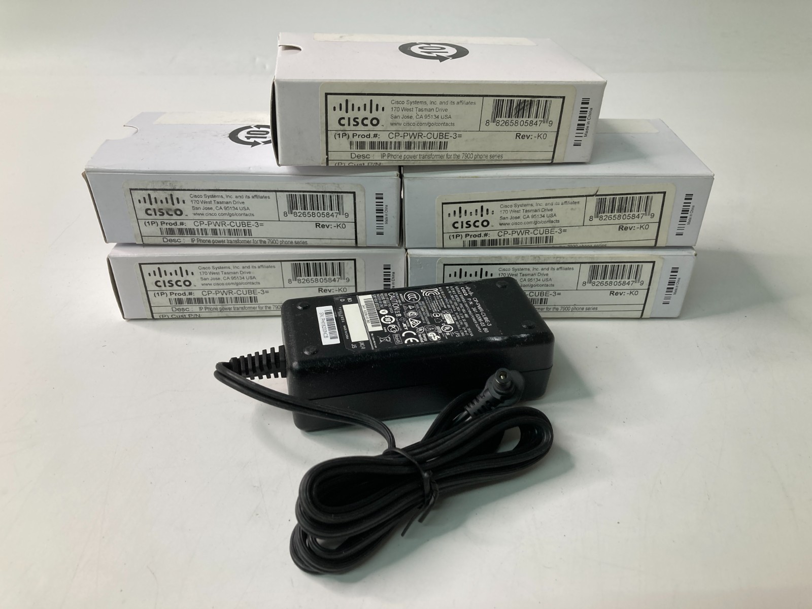 Lot of 5 Cisco  IP Phone AC Adapter CP-PWR-CUBE-3= PSC18U-480 341-0206-03