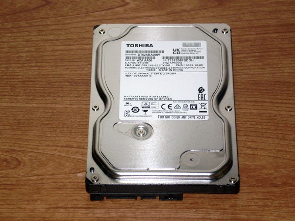 2TB  TOSHIBA [DT02ABA200V] AV Command Compatible New-Like 2023 114S
