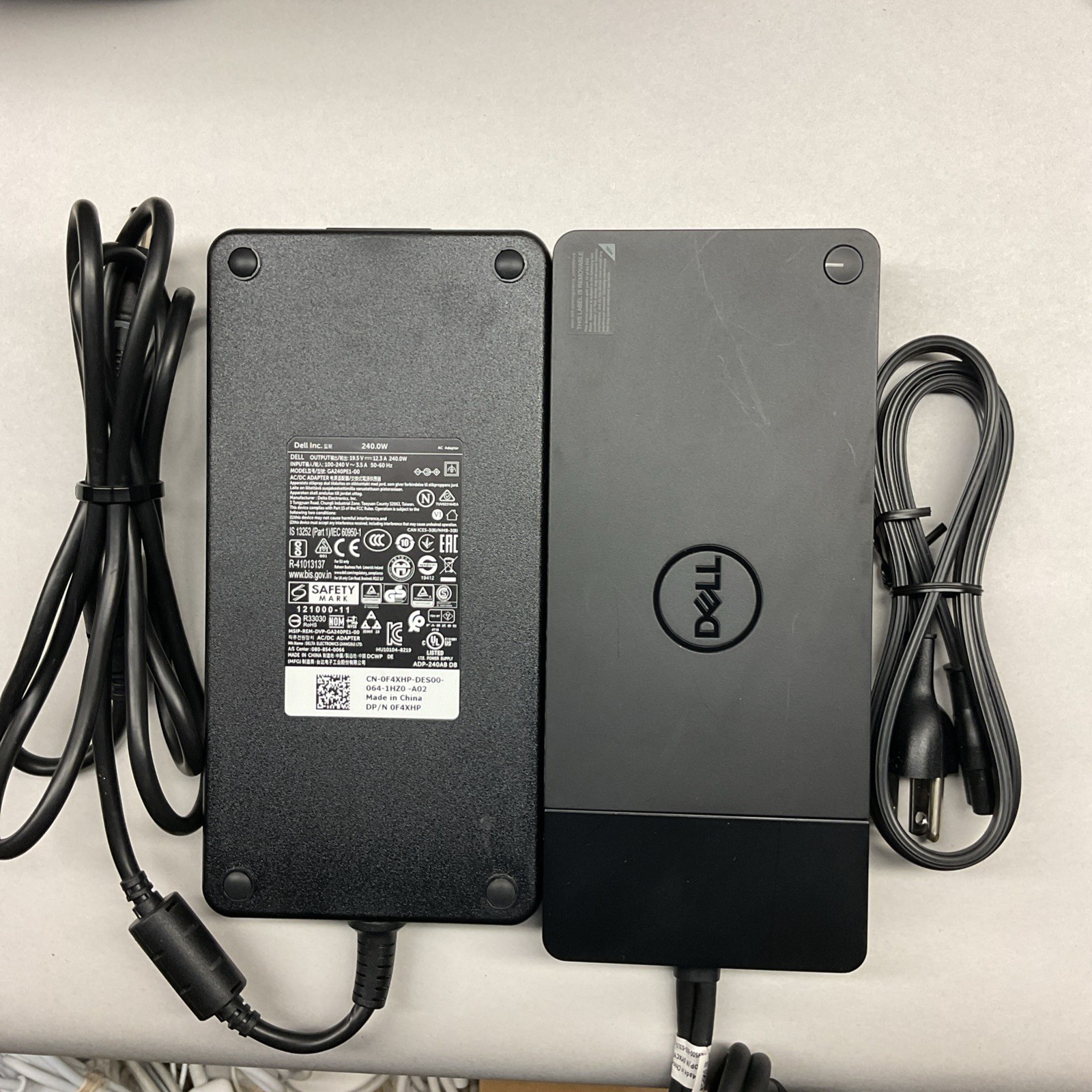 Dell WD19DC Dual USB-C Thunderbolt Docking Station with 240W AC Power Adapter