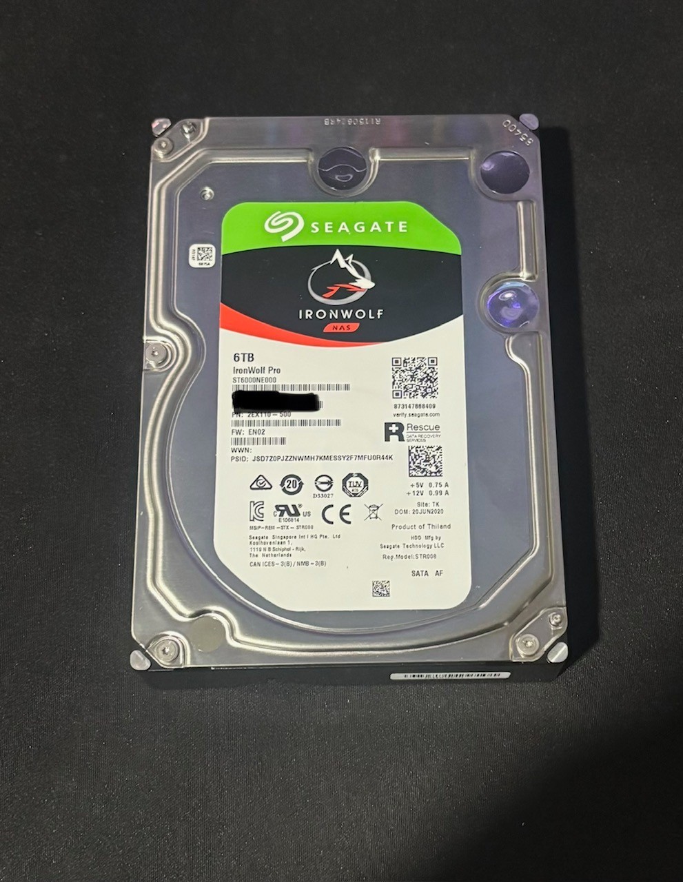 Seagate Ironwolf Pro 6TB Internal Hard Drive ST6000NE000