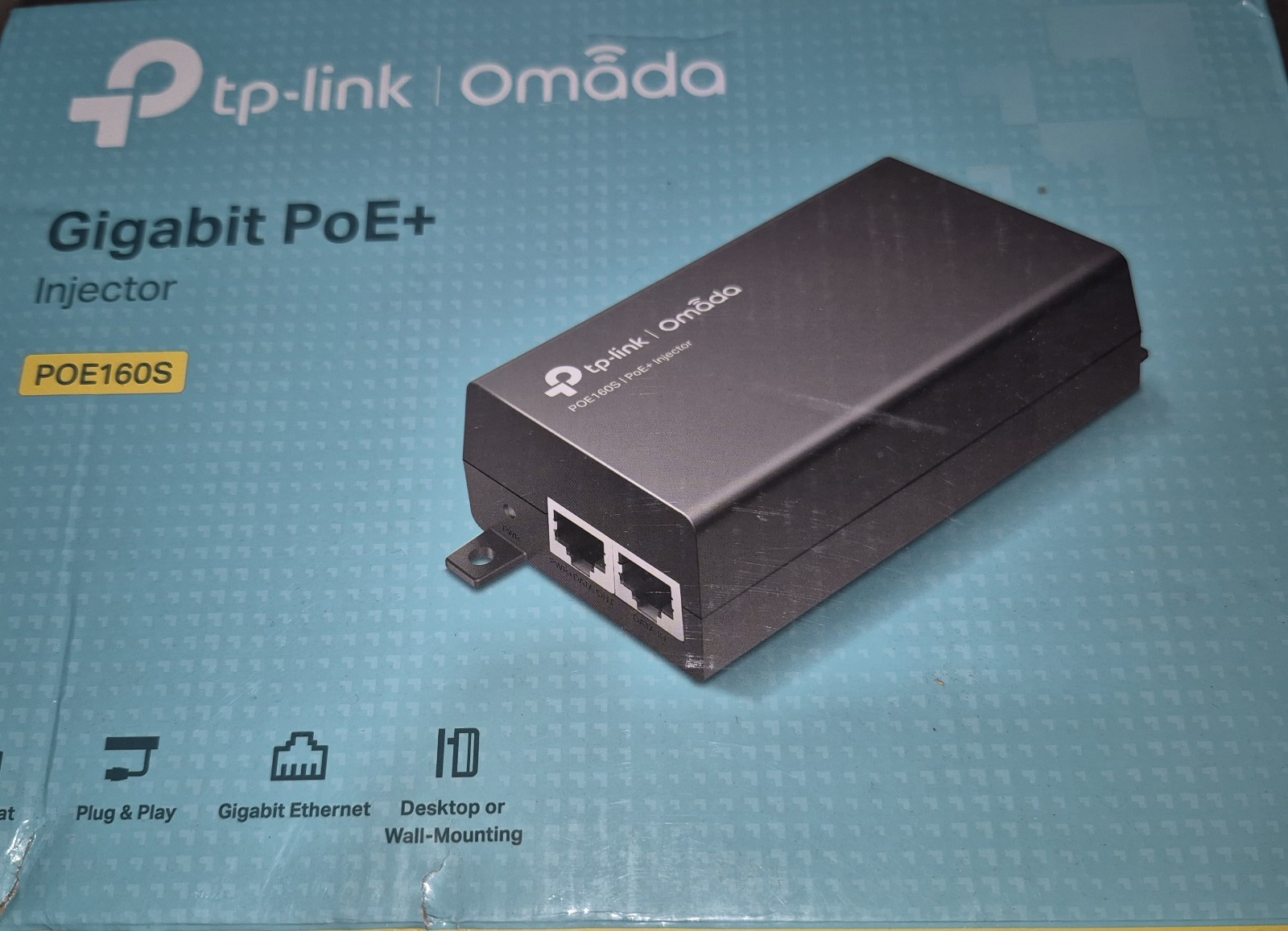 TP Link Omada PoE+ Network Controller, PoE 16OS, Gigabit Injector, Ethernet