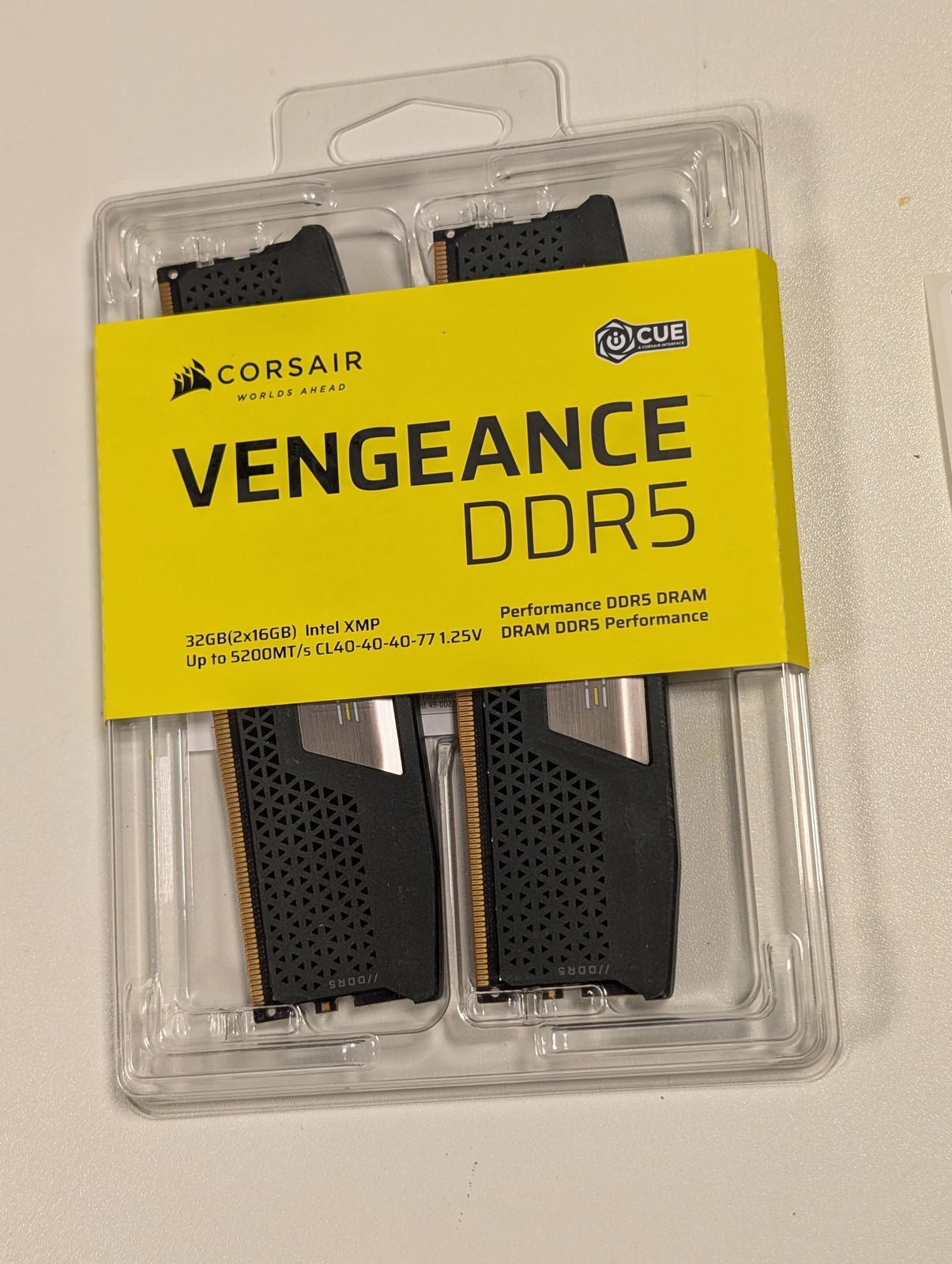 Corsair Vengeance 32GB 2x16GB DDR5 5200 CL40 Intel XMP Desktop Memory Black