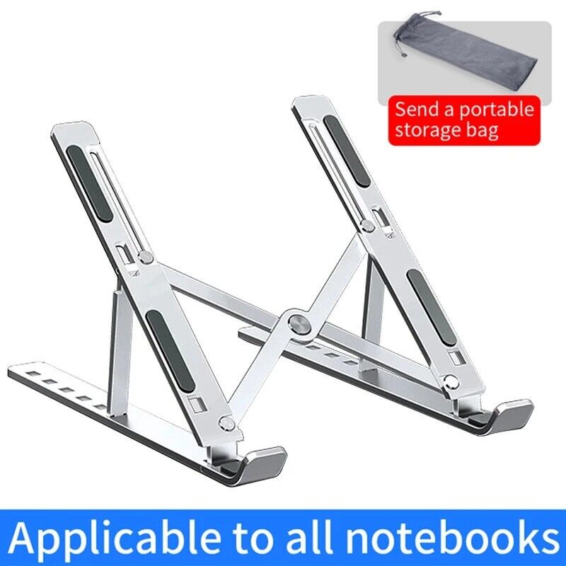 Laptop Stand Notebook - Aluminum Adjustable Portable Ergonomic Desk Stand