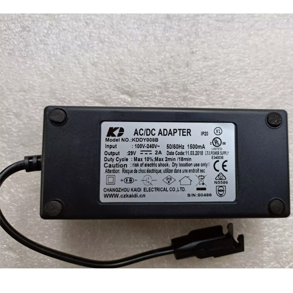 For KAIDI KDDY008B AC/DC Adapter 29V 2A Power Supply Recliner Lift Chair