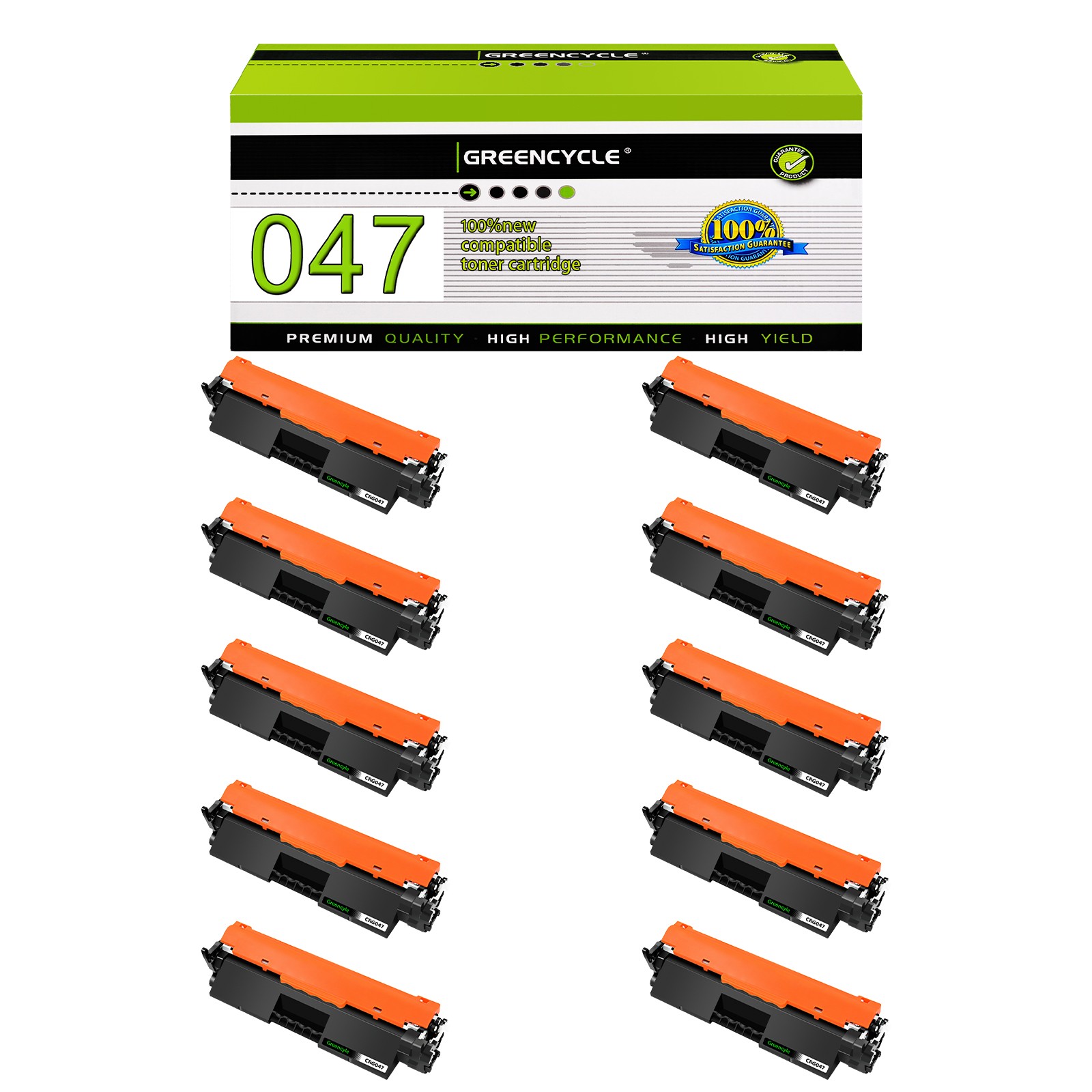10PK CRG047 Toner Cartridge Black Compatible for Canon  imageCLASS MF113 MF112