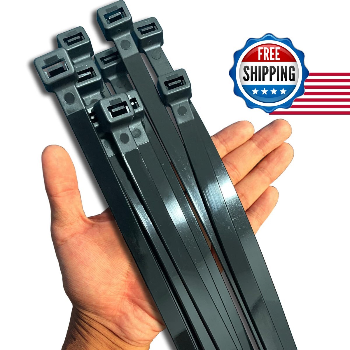 Yoyoellafa Black Zip Ties Heavy Duty 20 Inch Outdoor, 250lb Extra Large Cable