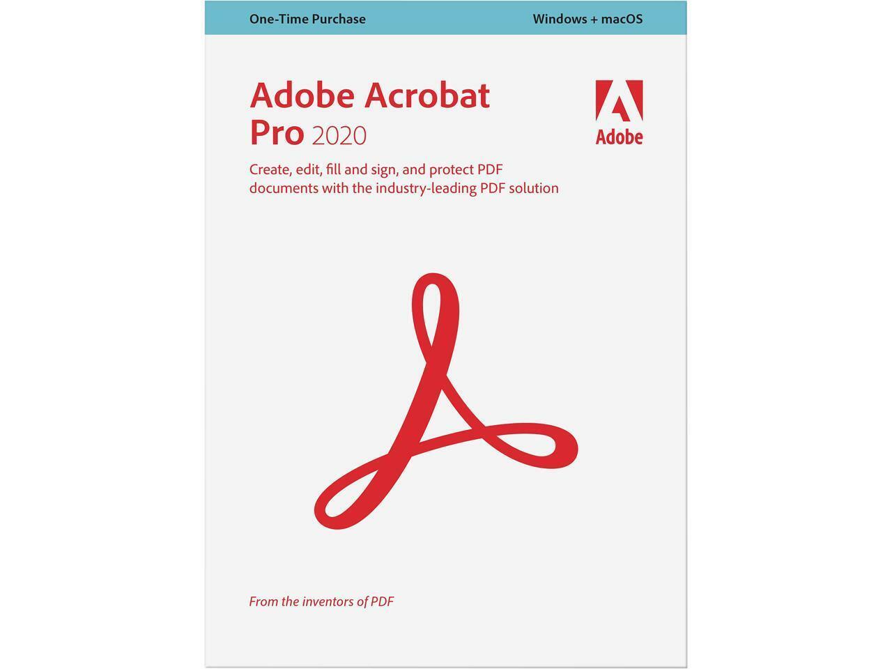 Adobe Acrobat Pro 2020 for Windows & Mac