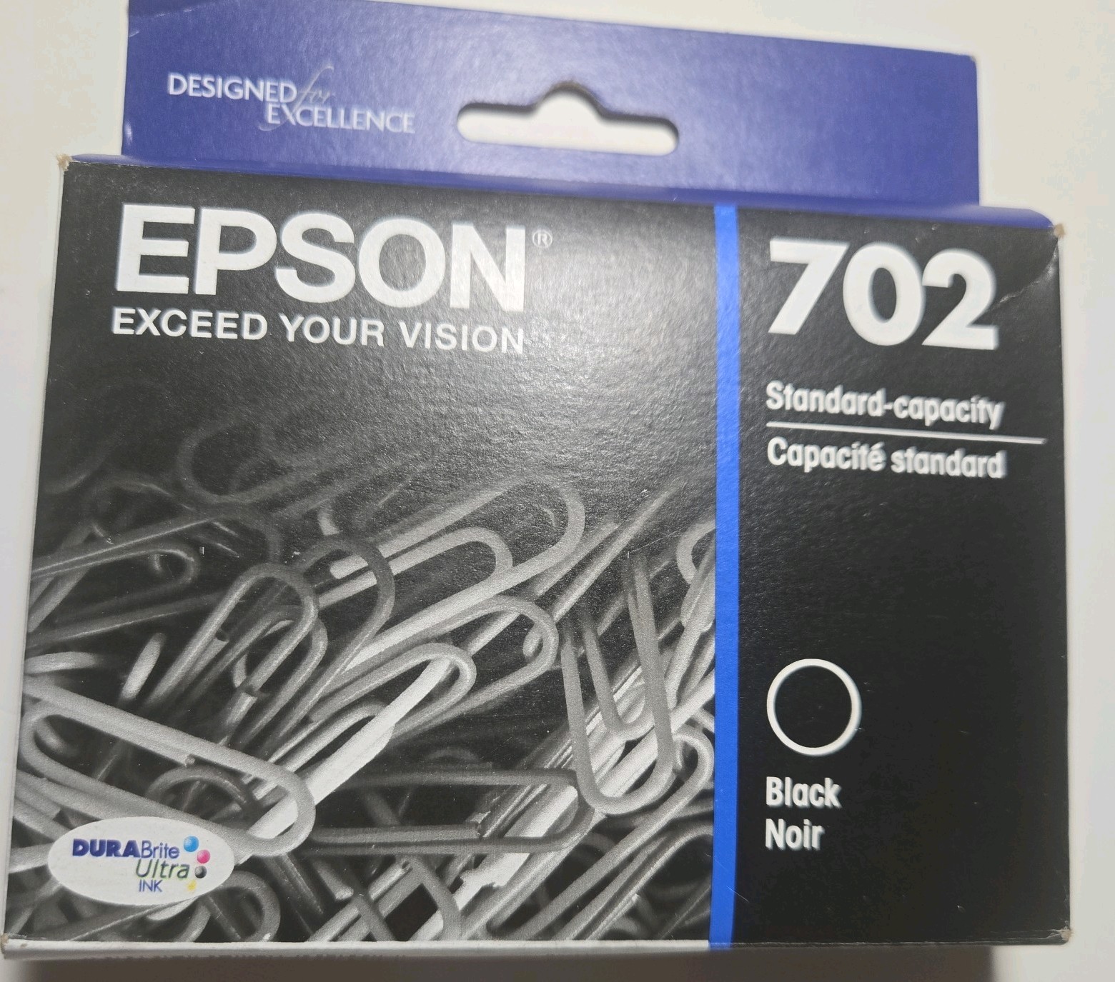 EPSON Black Noir Printer ink C13T344120 702 Standard-Capacity Cartridge 