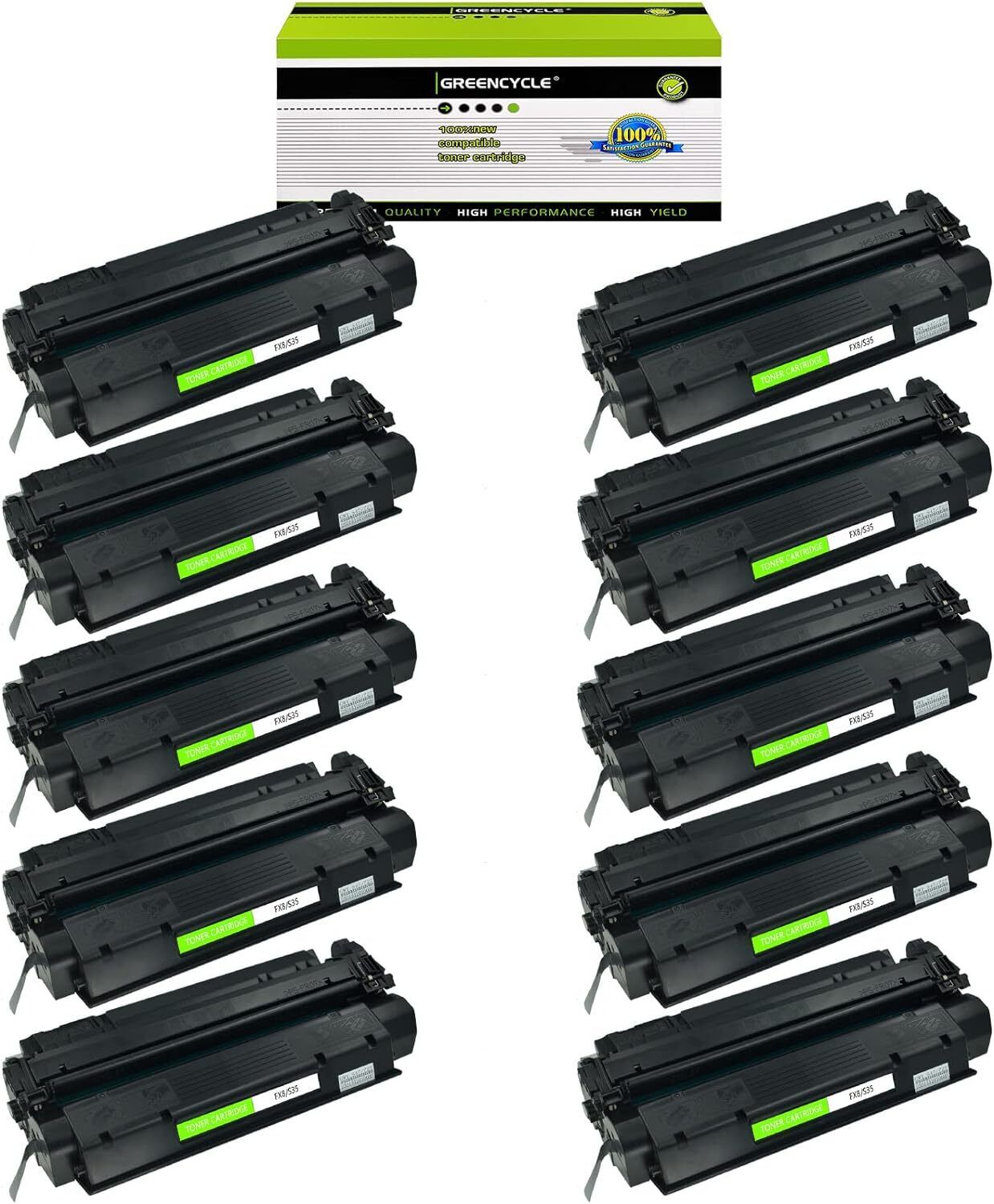 GREENCYCLE 10PK S35 S-35 Toner Cartridge Compatible for Canon Fax-L380 PC-D320