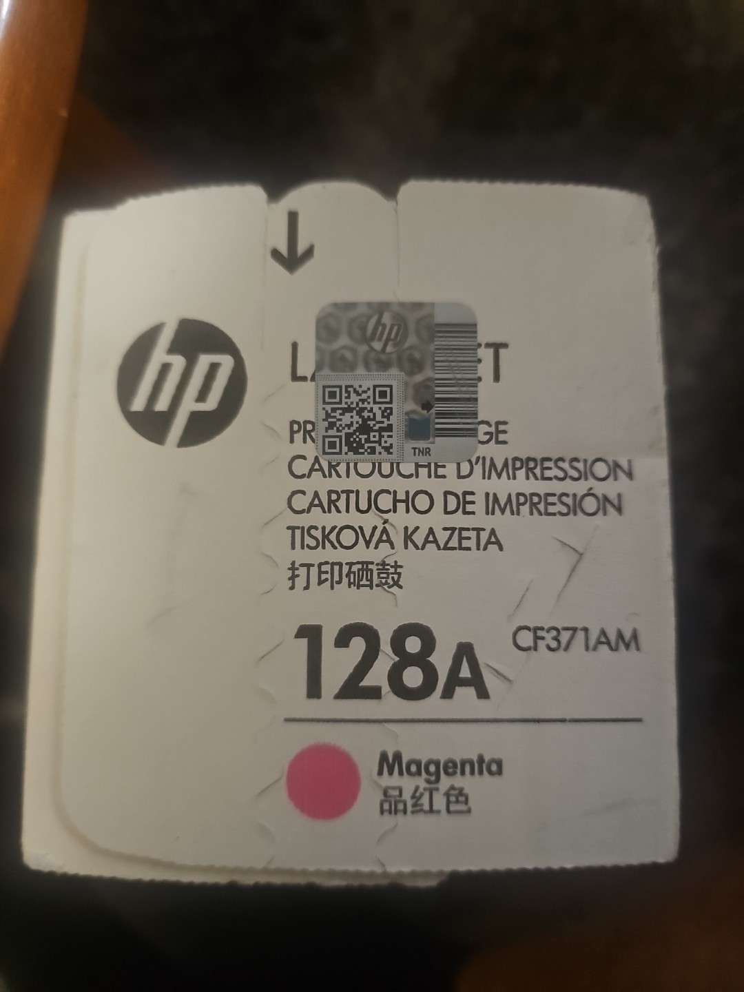 New HP 128A Magenta Laser Toner Cartridge Genuine CE323A