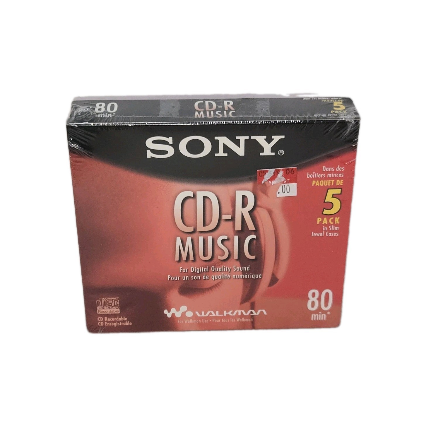 Sony CD-R Music 80 min.Compact Disc Recordable Slim Cases 5-Pack