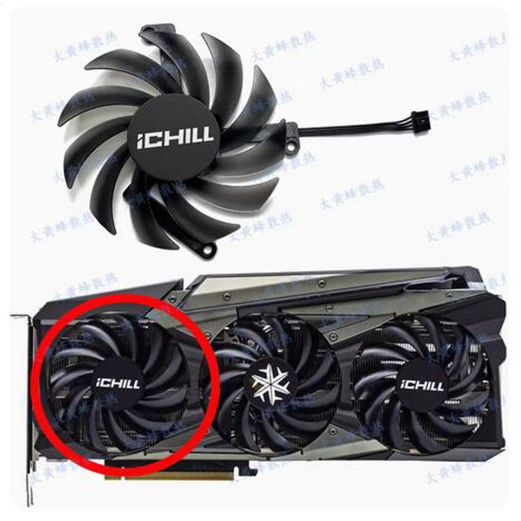 Graphics Card Fan For INNO3D RTX3070ti 3070 3060ti 3060 ICHILL X3X4 Ice Dragon #