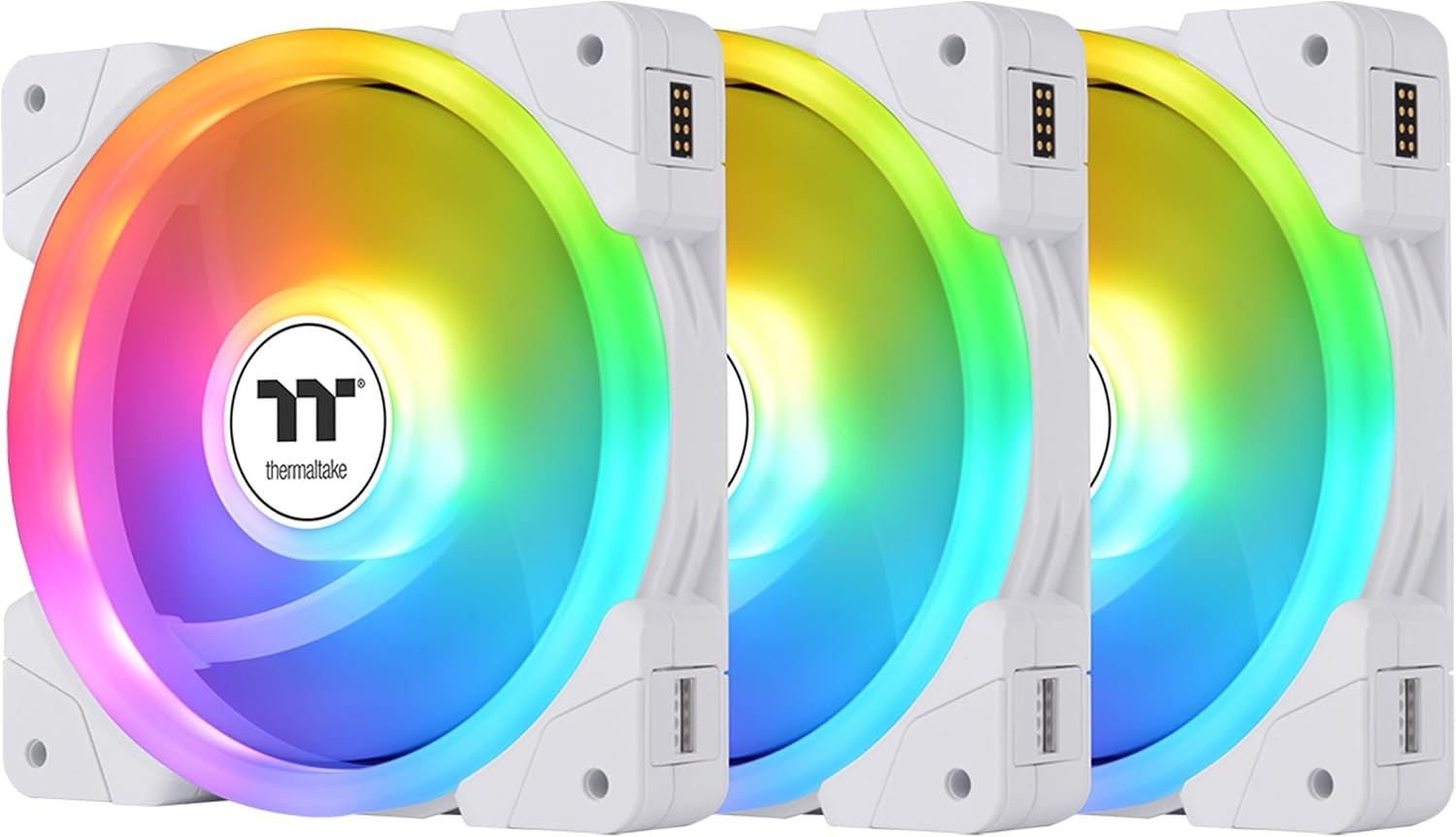 Thermaltake SWAFAN EX 12 ARGB PC Cooling Fan White 3 Pack Reverse Blades